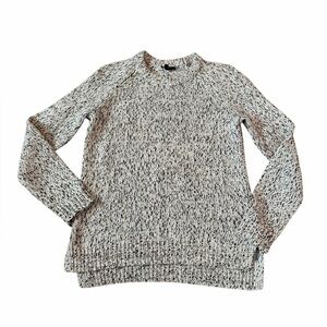 Theory “Innis C” Black & White Marle Chunky Sweater Wool Blend Womens Sz P (XS)